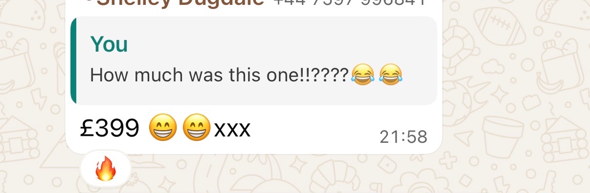 Member message: 'How much was this one? £399!'